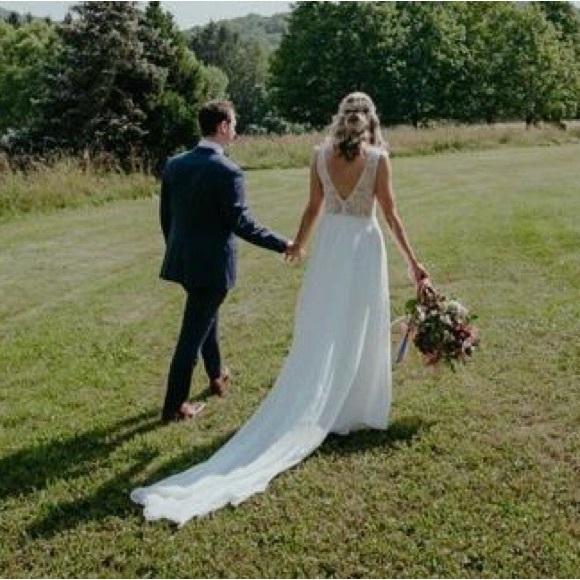 Justin Alexander A-line Wedding Dress Ivory/Nude,Tag Size 8/Street Size 4,#88003 - Picture 16 of 16